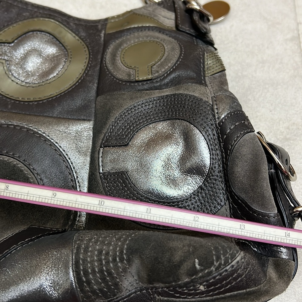 COACH Madison Maggie inlayed patchwork bag - Picture 9 of 13